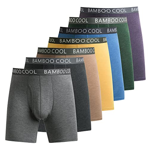BAMBOO COOL Men’s Underwear Boxer Briefs 7-Pack