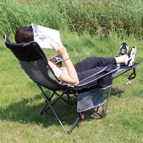 POEPORE Reclining Camping Chair with ...