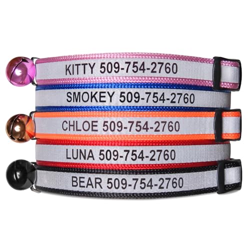 GoTags Personalized Reflective Cat Collars