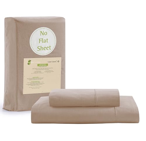 LANE LINEN 100% Organic Cotton Twin Fitted Sheets