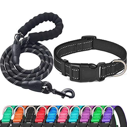 ladoogo Reflective Dog Collar Padded with Soft