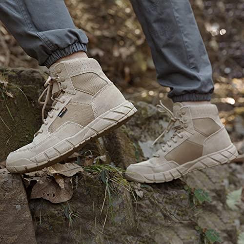 Pictured Most Comfortable Hiking Boots: FREE SOLDIER Waterproof Hiking Work Boots Men's