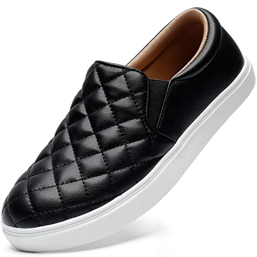 STQ Loafers for Women Quilted Slip