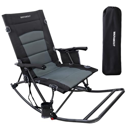 WKFAMOUT Folding Rocking Camping Chair with Foot
