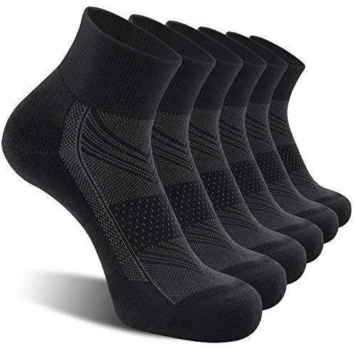 CS CELERSPORT CelerSport 6 Pack Men's Ankle Socks with Cushion