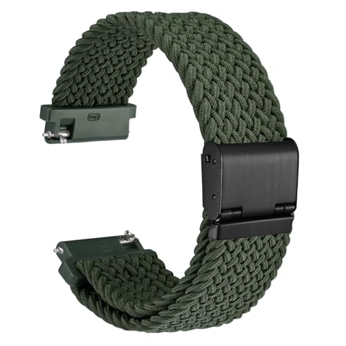 WOCCI 20mm Braided Nylon Watch Band for Men and Women