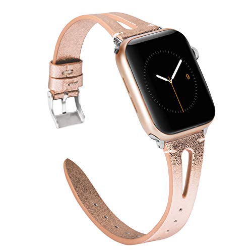 Wearlizer Rosegold Leather Compatible with Apple