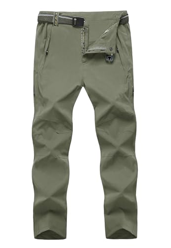 TBMPOY Men's Lightweight Hiking Pants with Belt