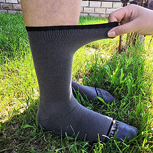 Pictured Most Durable Socks: APTYID Men's Moisture Wicking Cushioned Crew