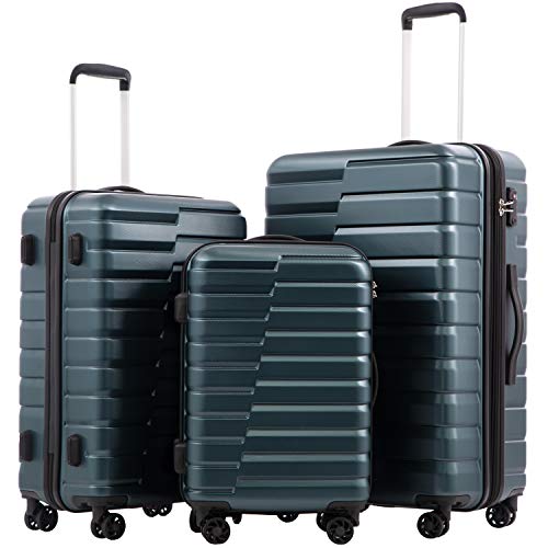 Coolife Expandable Suitcase PC ABS TSA