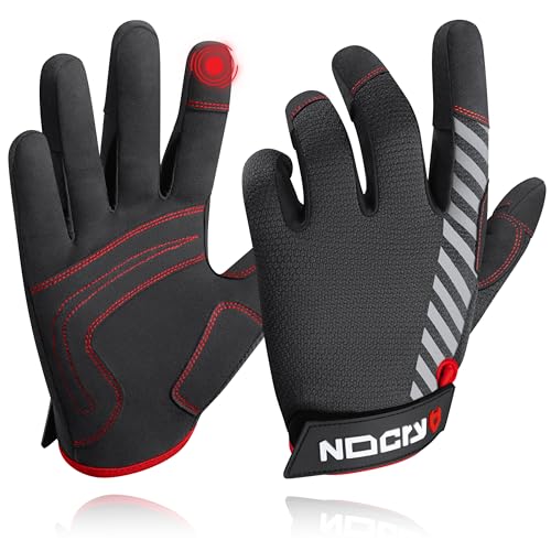 NoCry Mens Work Gloves with Reinforced