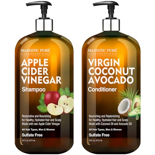 MAJESTIC PURE Apple Cider Vinegar Shampoo and Avocado