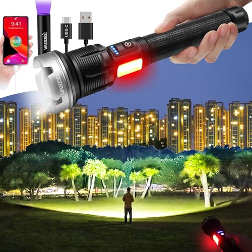 VASTFIRE Rechargeable Flashlights High Lumens 2000000 Zoomable