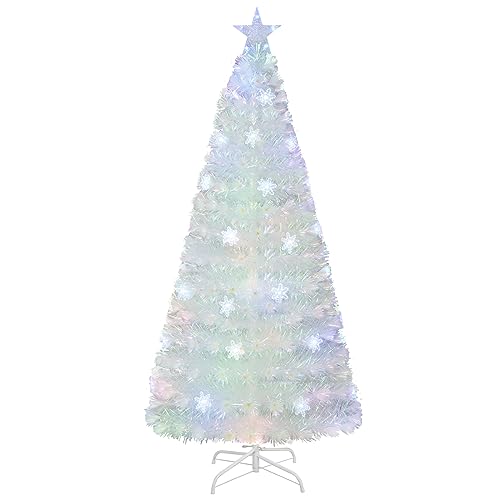 Goplus 6ft Pre-Lit Fiber Optic Christmas Tree