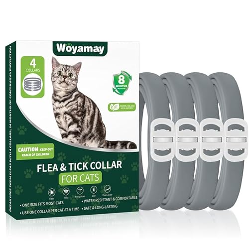 Woyamay 4 Pack Flea Collar for Cats