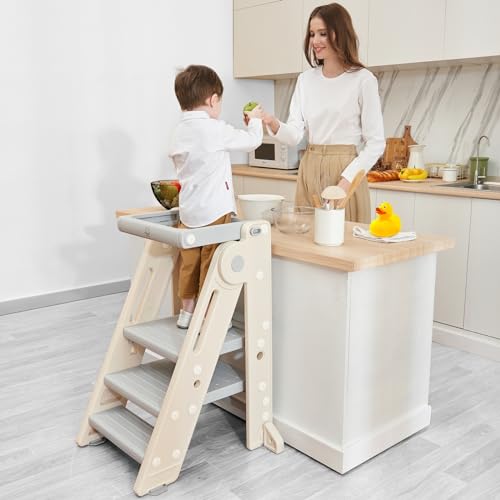 Forbena Foldable Toddler Tower Kitche...
