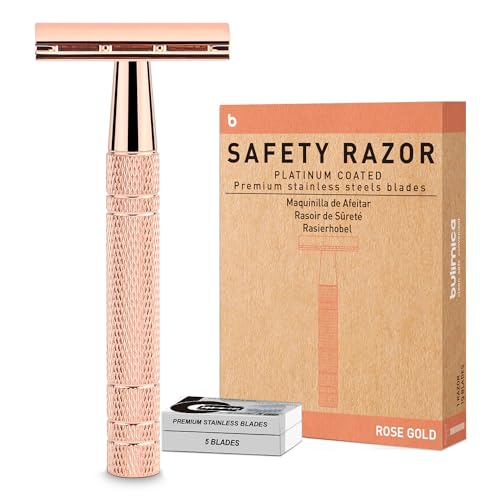 BULIMICA Rose Gold Double Edge Safety Razor for Women