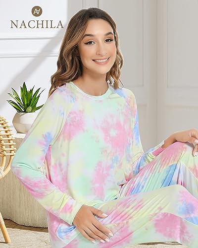 NACHILA Pajamas for Women-Viscose Mad...