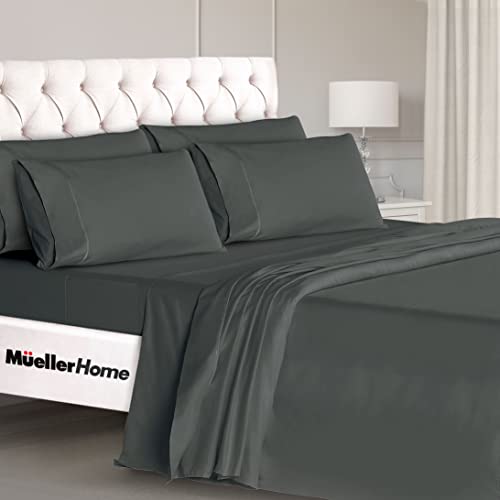 Mueller Luxury 6 Piece Queen Bed Sheets Set