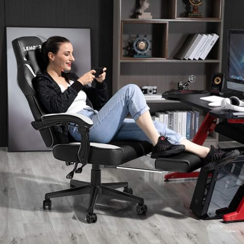 LEMBERI Gaming Chairs with Footrest