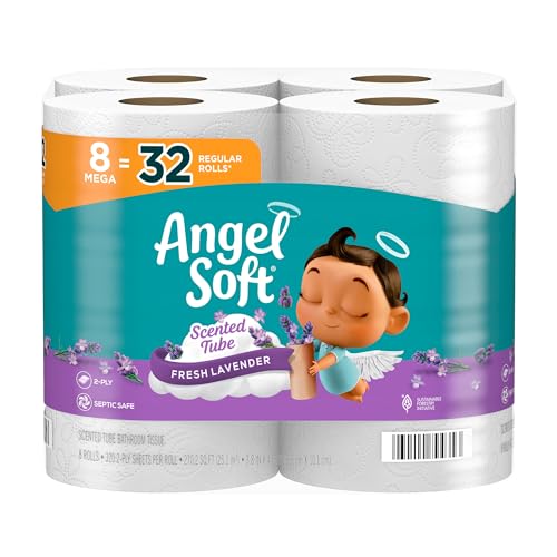 Angel Soft Toilet Paper with Fresh Lavender Scented Tube