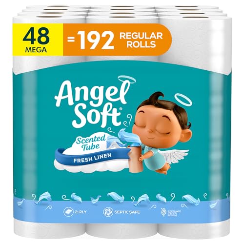 Angel Soft Toilet Paper with Fresh Linen Scented Tube