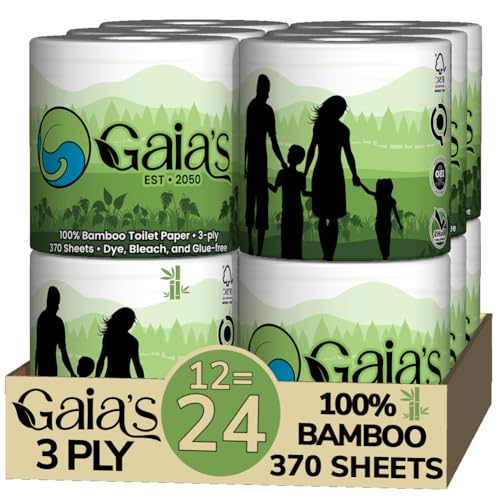 GAIA'S Gaias Premium and Soft Organic Bamboo Toilet Paper