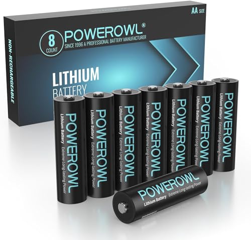 POWEROWL Lithium Batteries AA High Capacity Long Lasting