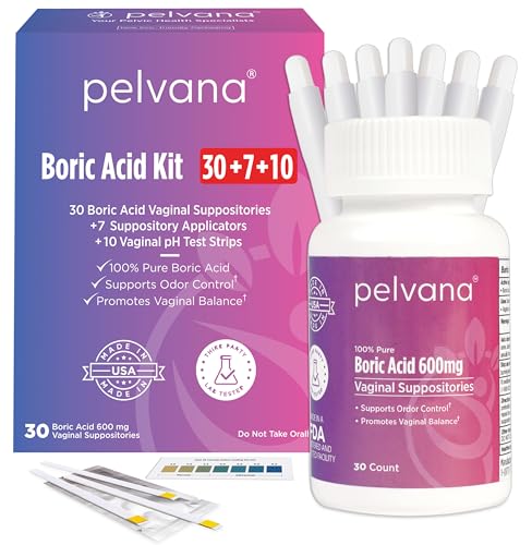 Pelvana Boric Acid Suppositories for Women