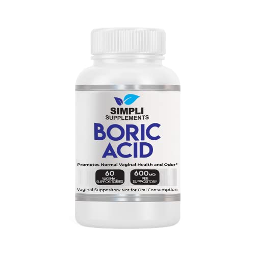 Simpli Supplements 60 Boric Acid Suppositories