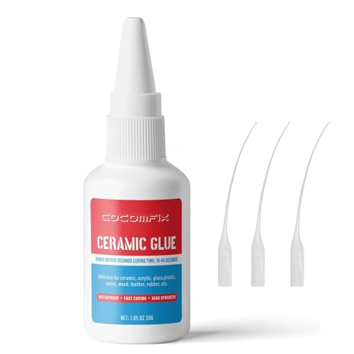 Ceramic Glue, 50g Glue for Porcelain and Pottery Repair, Instant Strong  Glue for Ceramic, Glass, Pottery, Metal, Porcelain, Mug, Tile, Dishwasher