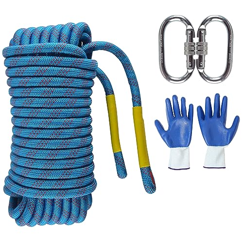  VOXLOVA Rock Climbing Rope, Outdoor Static Climbing Rope, 10mm  High Strength Safety Rope, Hiking Tree Climbing Fire Escape Rappelling  Rope, Fire Rescue Rope 10M(32ft) : Sports & Outdoors