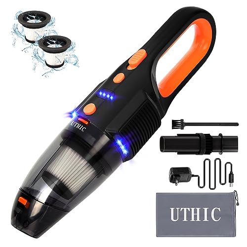 UTHIC Car Vacuum Cordless Rechargeable with 2 Filters