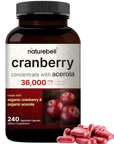 NatureBell Cranberry Pills 36,000mg with Acerola