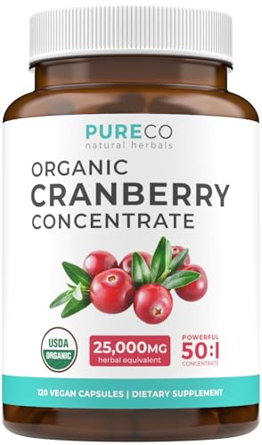 PURE CO USDA Organic Cranberry Pills