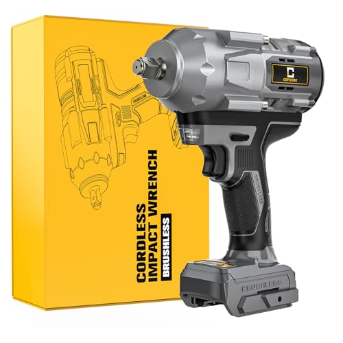 Cerycose Cordless Impact Wrench 1/2 inch for Dewalt Battery
