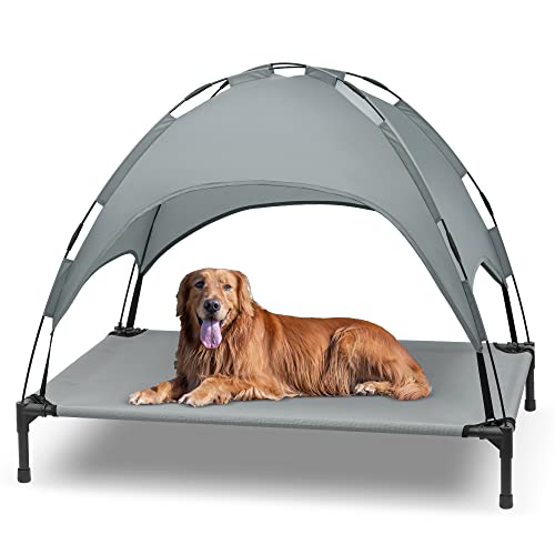 Heeyoo Elevated Dog Bed with Canopy