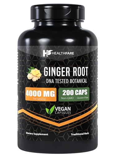 Healthfare Ginger Root Capsules 4000mg