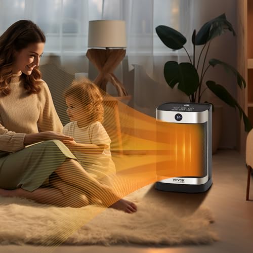 Pictured Strongest Indoor Heater: VEVOR Electric Space Heater with Thermostat