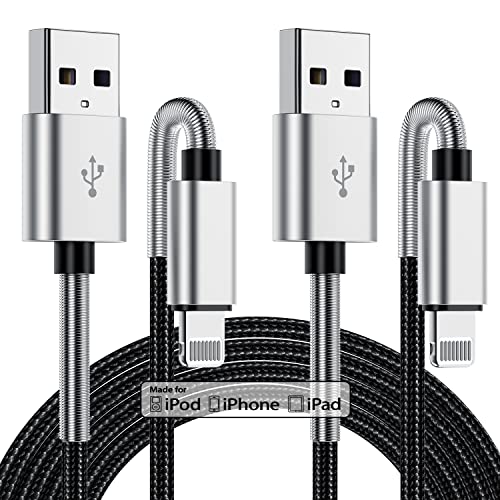 Kitminun 2Pack 10ft iPhone Charger Cable