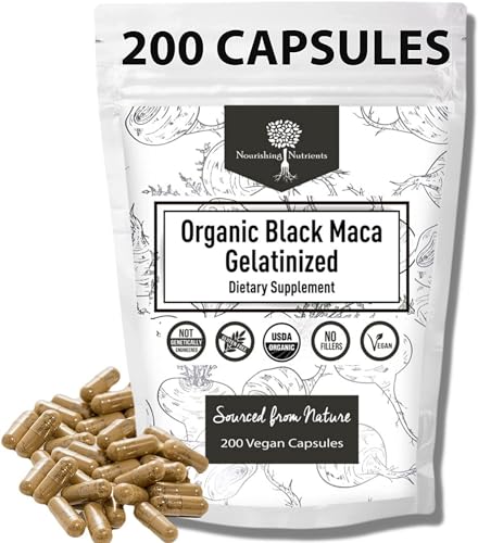Nourishing Nutrients Organic Gelatinized Black Maca –3X