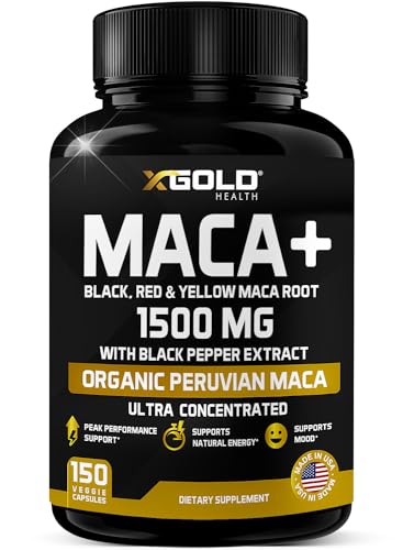 X Gold Health Organic Maca Root Powder Capsules