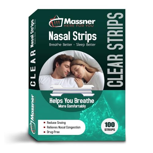 MASSNER Clear Nasal Strips for Snoring