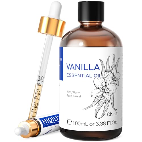 HIQILI Vanilla Essential Oil-Strong Fragrance and Lasting