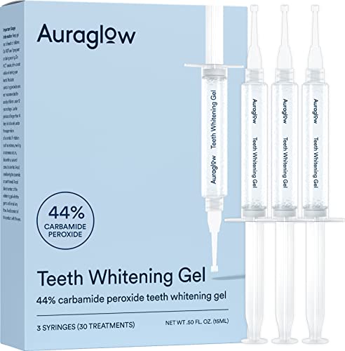 AURAGLOW 44% Teeth Whitening Gel Syringe Refill Pack