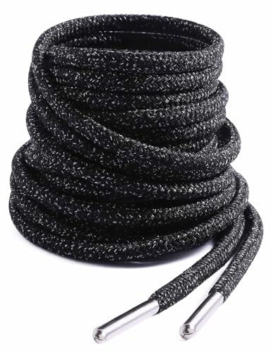 VSUDO 71 Inches Black Work Boot Laces Heavy Duty
