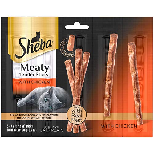 Sheba Treats Meaty Tender Sticks Soft Cat Treats Chicken Flavor