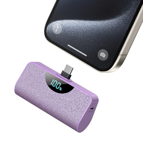 Rtghdf Mini Portable Charger with USB-C Connector
