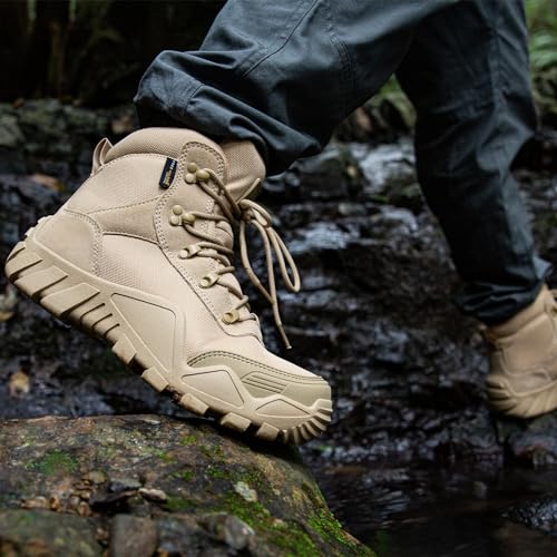 Pictured Toughest Hiking Boots: FREE SOLDIER Men's Waterproof Hiking Boots Tactical