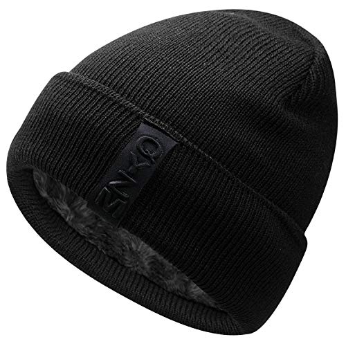 Hongtellor Knit Beanie Warm Thick Lined